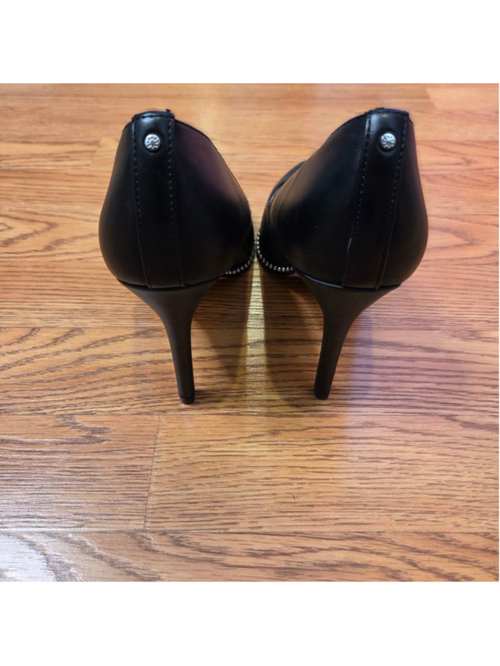 BCBGeneration Black Studded Pointed Toe Heels Size 7.5 - Picture 3 of 7